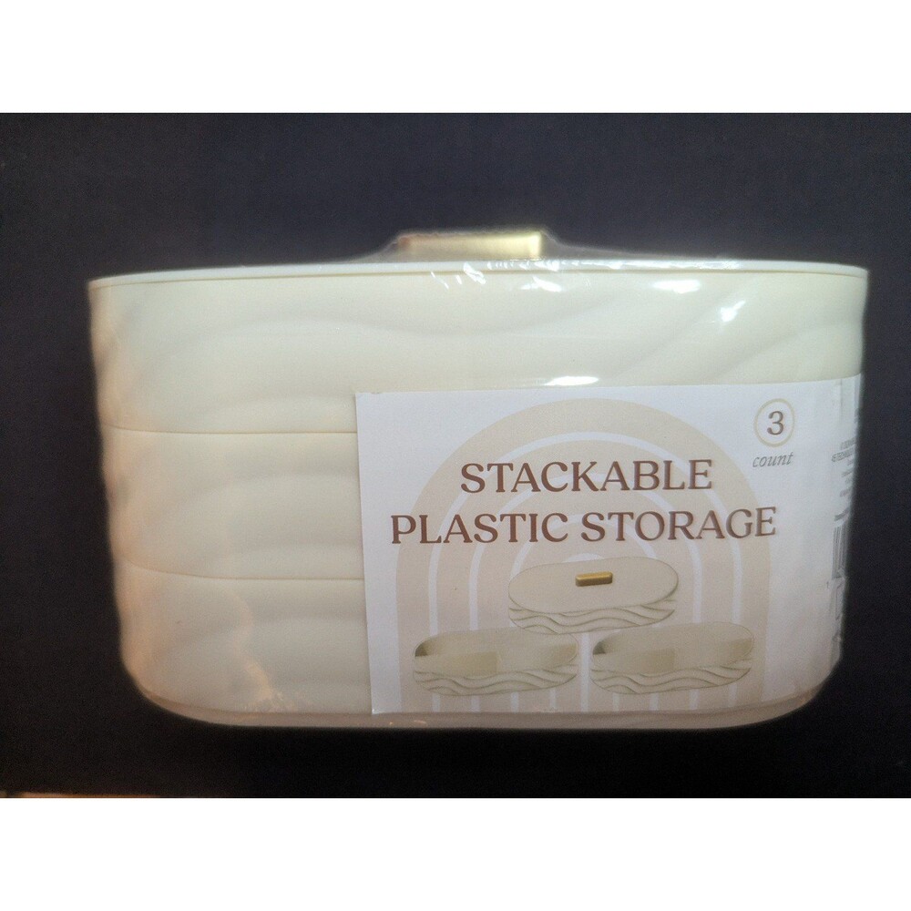 Stackable Plastic 3-Tier Storage